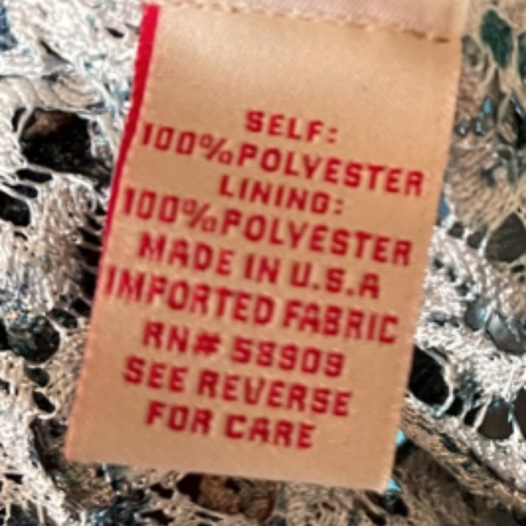 (NWOT) Reba Soft Stretch Knit, Muti-Colored, Embellished Dress. - Picture 7 of 7